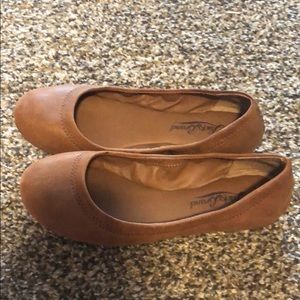 Brown Leather Lucky Flats